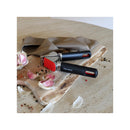 Metal Garlic Press with Black Plastic Handle