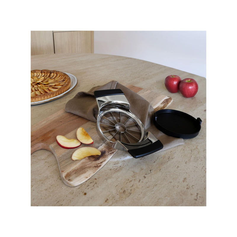 Metal Apple Slicer with Black Plastic Handles