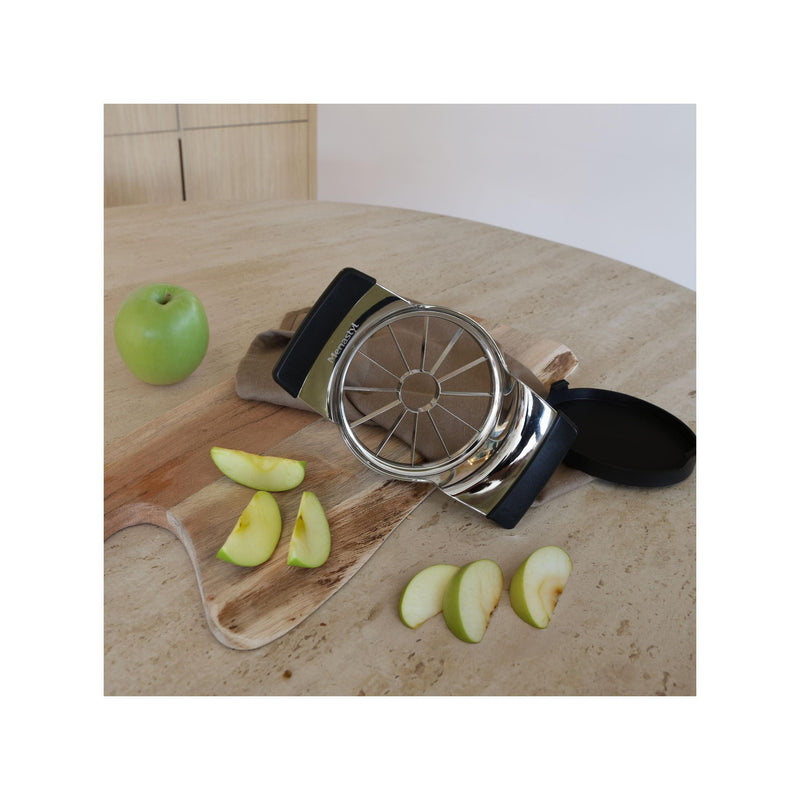 Metal Apple Slicer with Black Plastic Handles