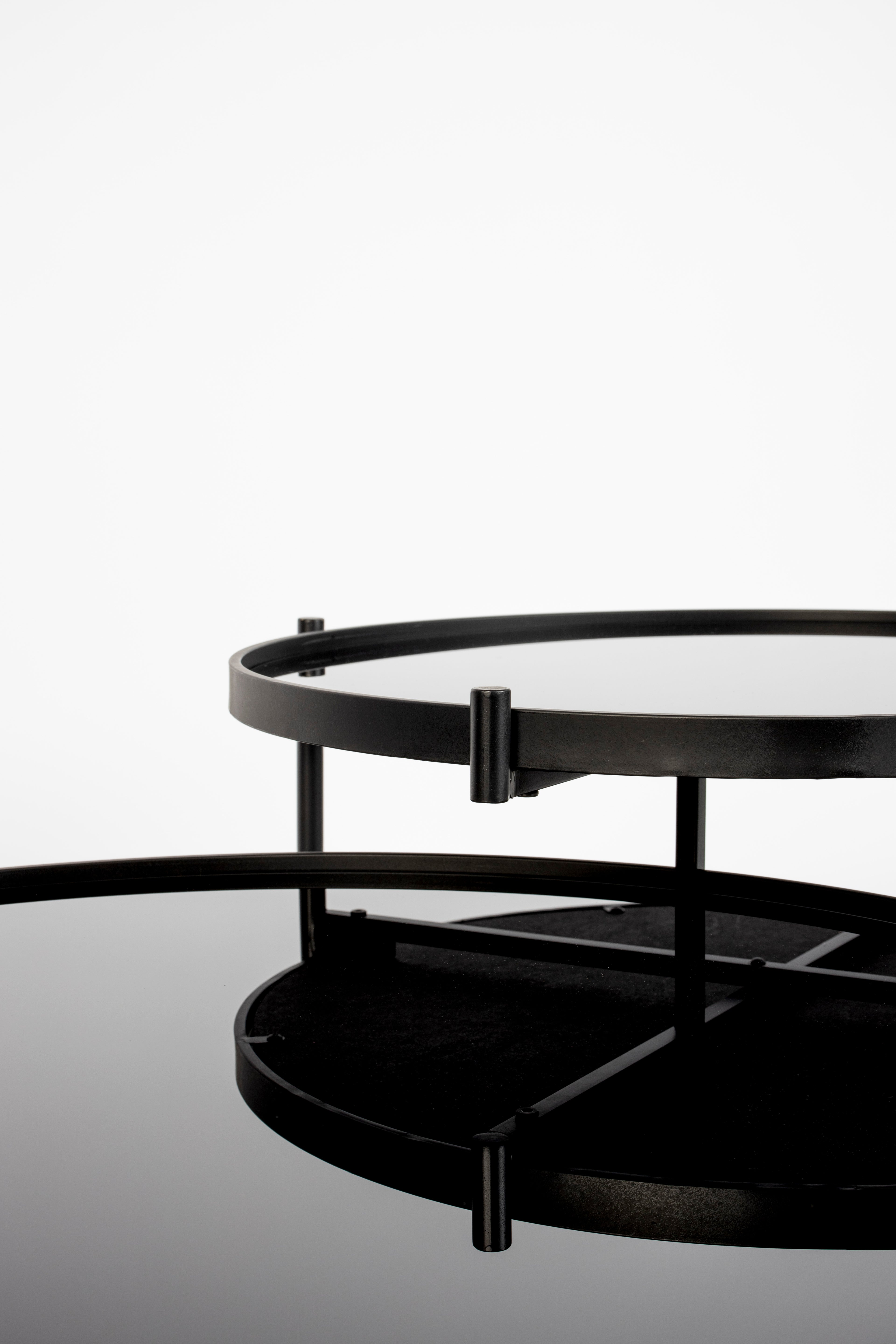 Li - Table Basse - Verre - Noir