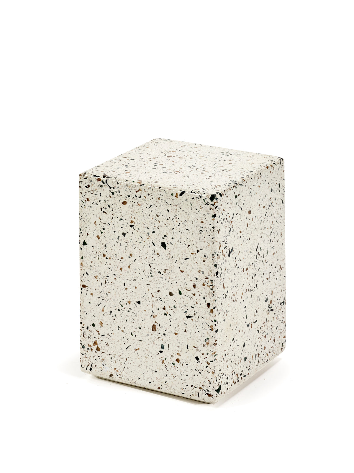 Pawn - Table D'appoint - M - Terrazzo - Blanc
