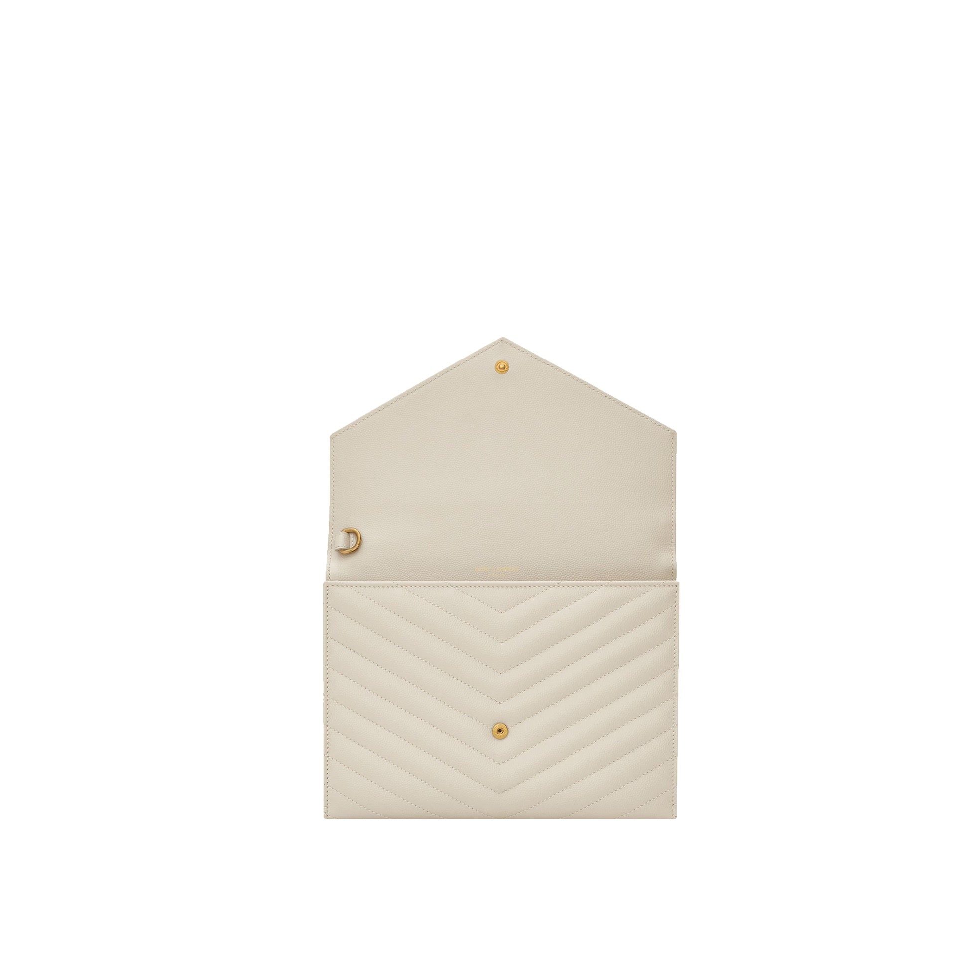 Saint Laurent - Bolso shopper acolchado Cassandre - Mujeres - Blanco