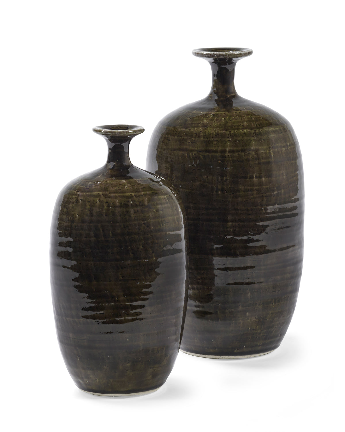Glazed Shades - Vase - L - Grès - Vert Foncé