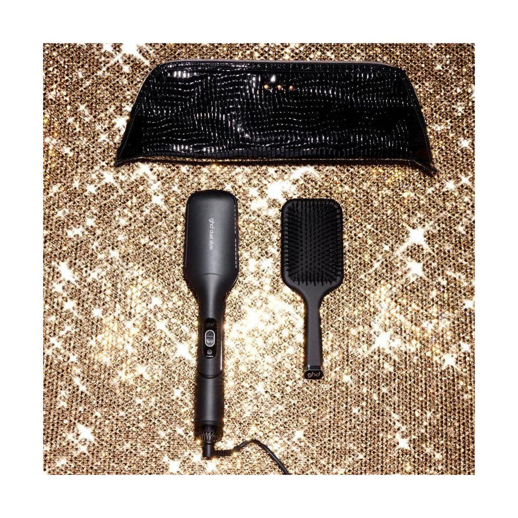 Ghd Duet Style 2-In-1 Drying Straightener Box, The Ghd Flat Brush And Its Pouch