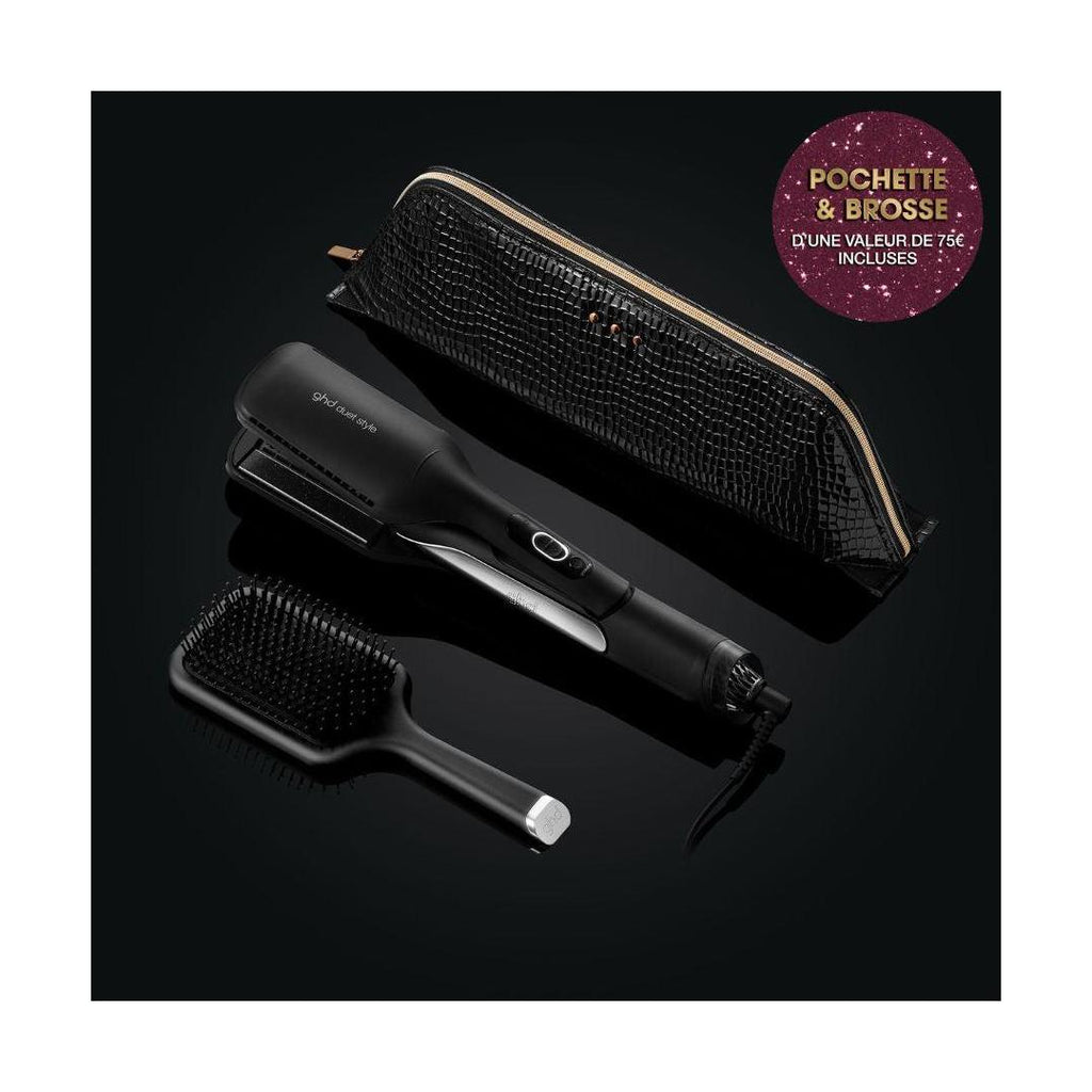 Ghd Duet Style 2-In-1 Drying Straightener Box, The Ghd Flat Brush And Its Pouch