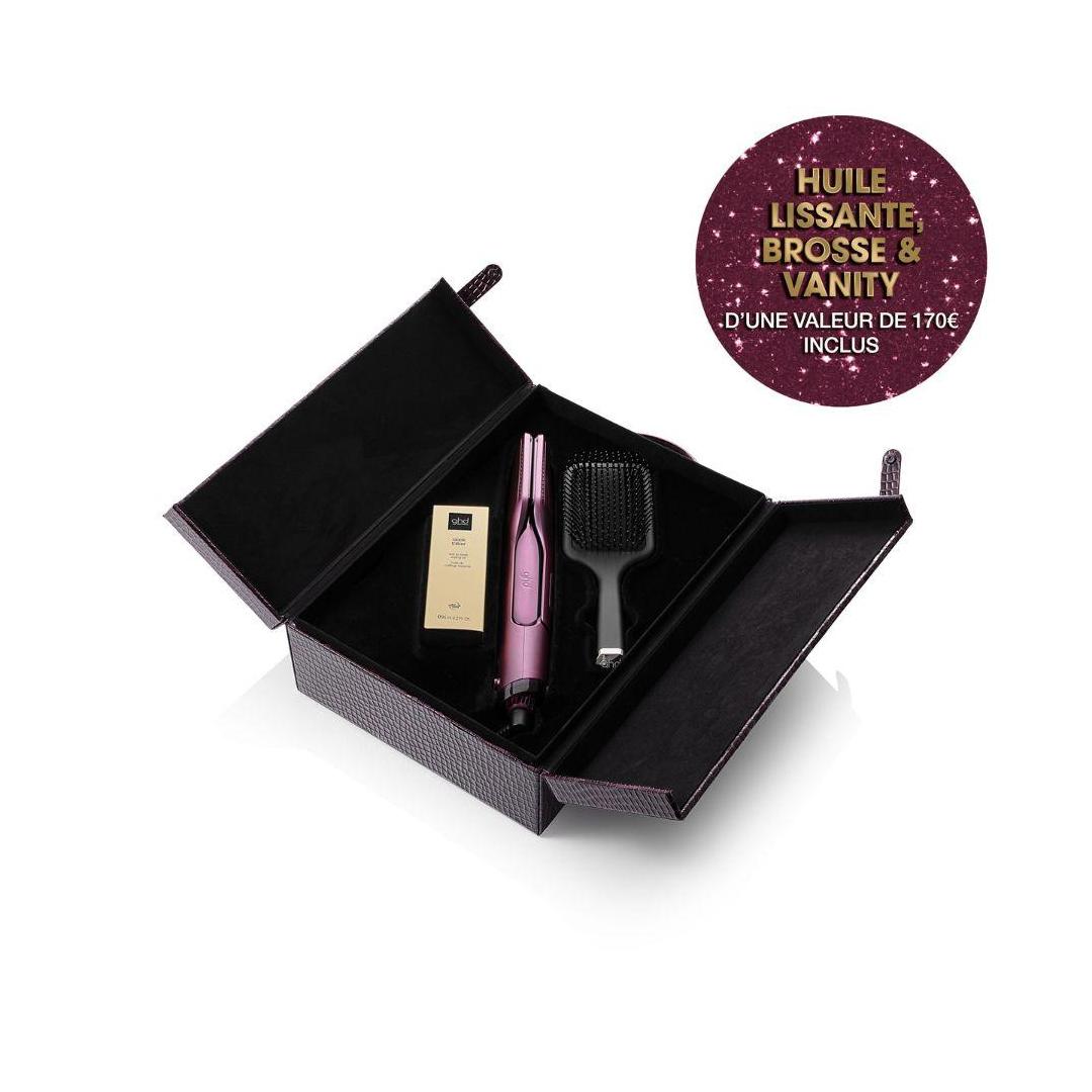 Ghd Duet Style Bordeaux 2-In-1 Drying Straightener Set, Smoothing Oil and Matching Vanity Case