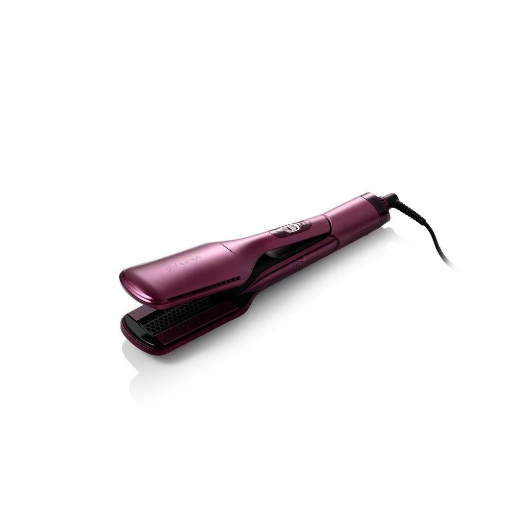 Ghd Duet Style Bordeaux 2-In-1 Drying Straightener Set, Smoothing Oil and Matching Vanity Case