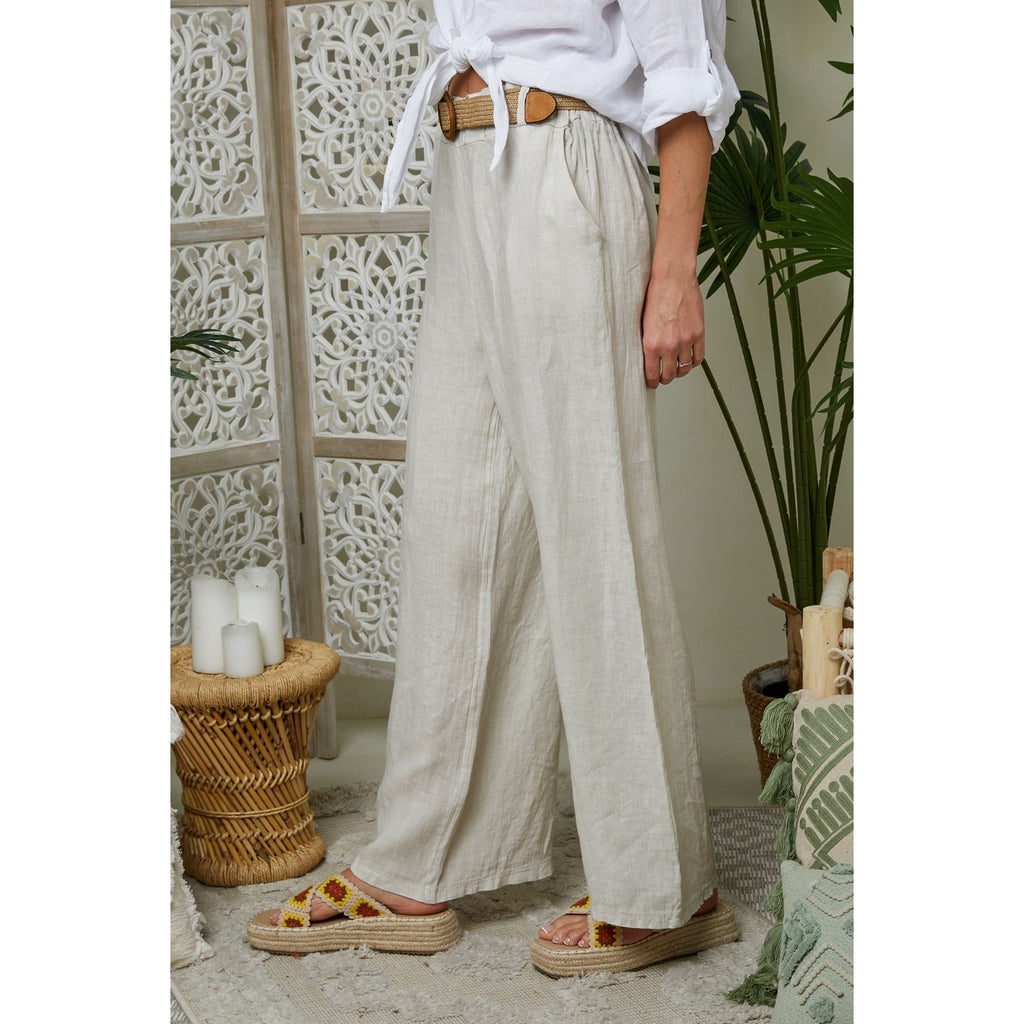 Trousers - Beige - Women
