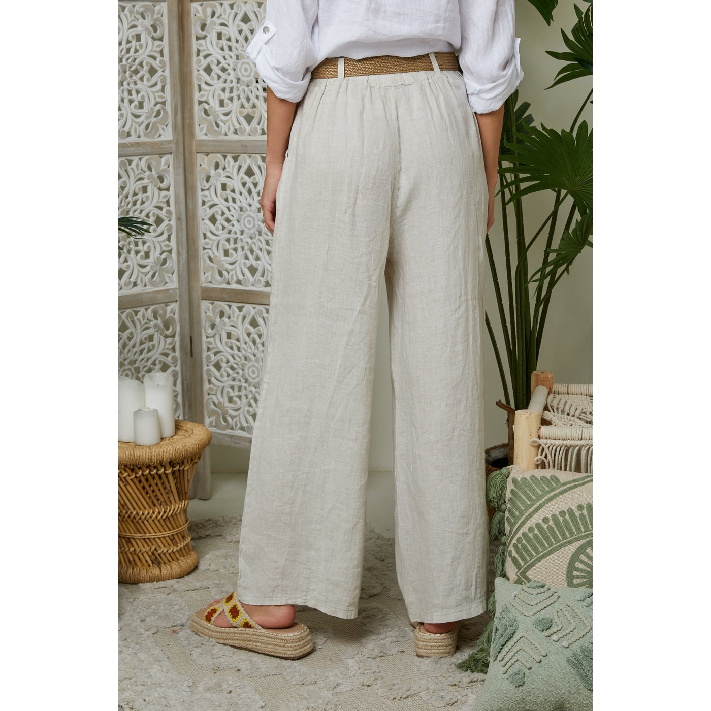 Trousers - Beige - Women