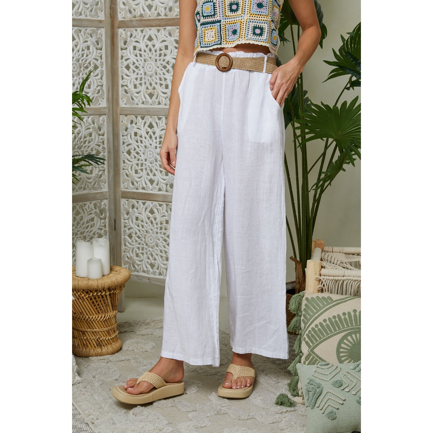 Pantalon - Blanc - Femme