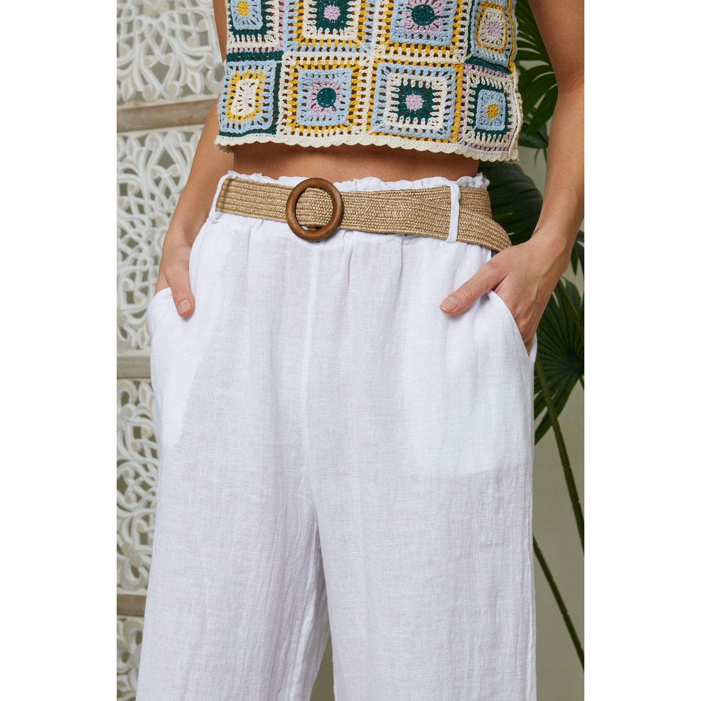 Pantalon - Blanc - Femme