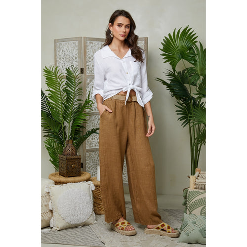 Pantalon - Camel - Femme
