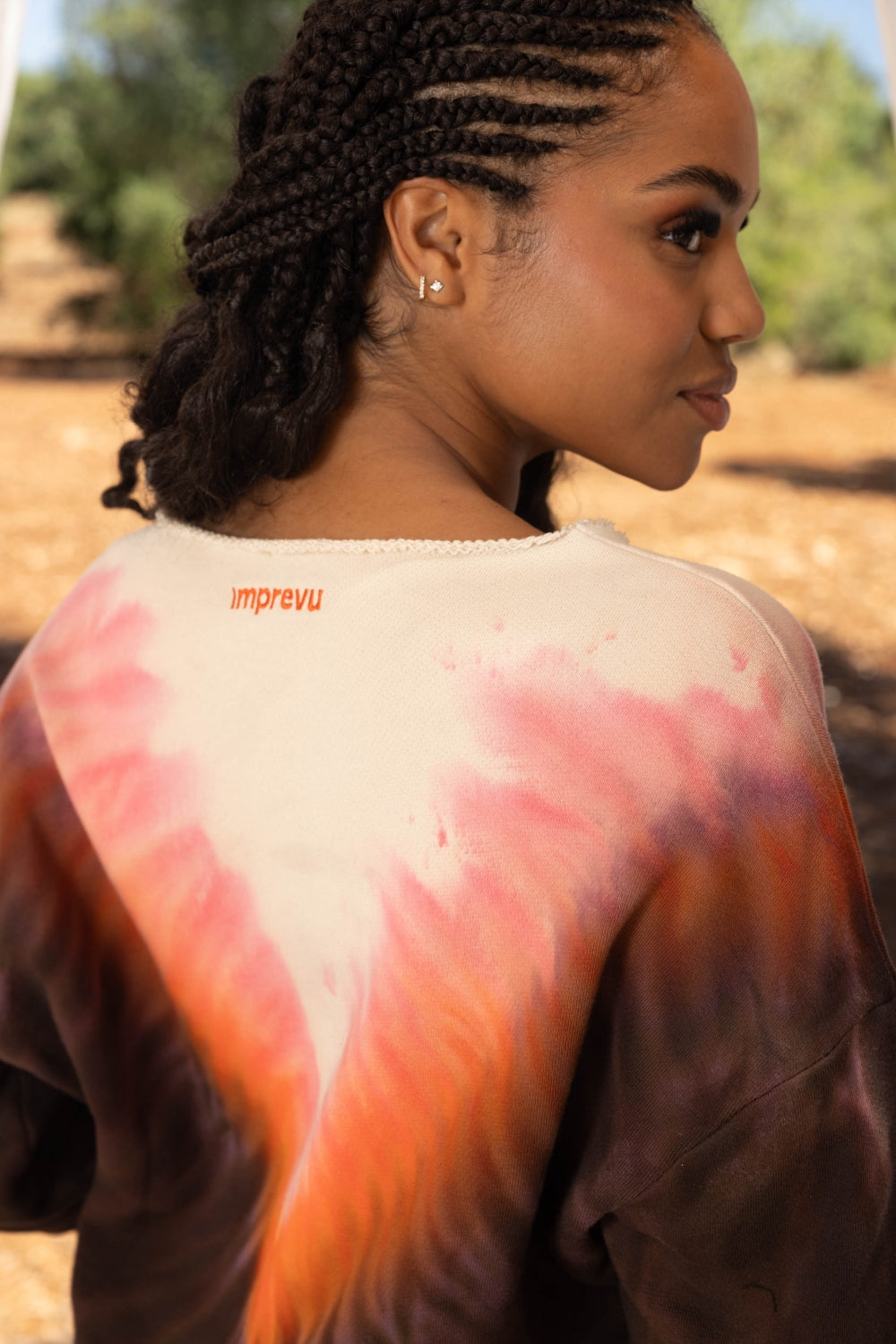 The Paolo Tie And Dye Orange Sweatshirt