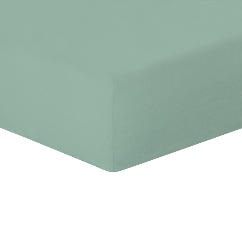 Fitted Sheet - Washed Linen - Pistachio Green - Hortense