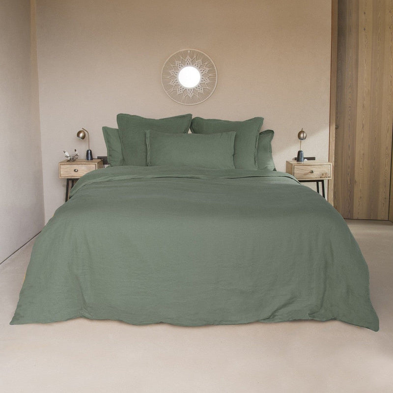 Fitted Sheet - Washed Linen - Pistachio Green - Hortense