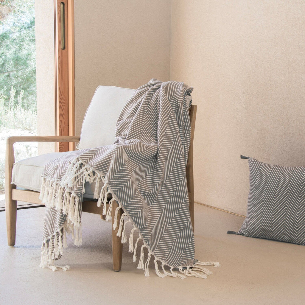 Amsterdam - Throw - Cotton - Medium Grey