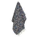 Jacquard Fouta - Cotton - Taupe / Blue - Leopard