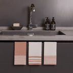 Tea towel (X3) Mahdia - Clay Pink - Cotton