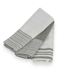 Set of 3 Cotton Tea Towels 45x70cm - Mahdia - Olive Green
