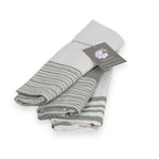 Set of 3 Cotton Tea Towels 45x70cm - Mahdia - Olive Green