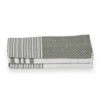 Set of 3 Cotton Tea Towels 45x70cm - Mahdia - Olive Green