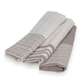 Set of 3 Cotton Tea Towels 45x70 - Mahdia - Taupe