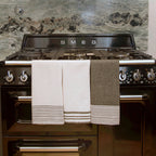 Set of 3 Cotton Tea Towels 45x70 - Mahdia - Taupe