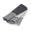 Set of 3 Cotton Tea Towels 45x70 - Mahdia - Black