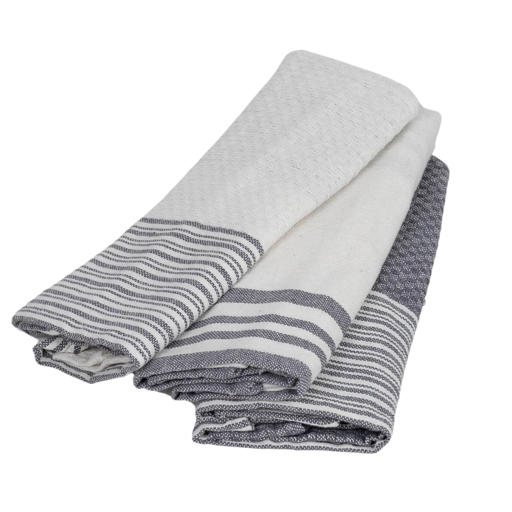 Torchon (X3) Coton 45X70 Mahdia Gris Moyen