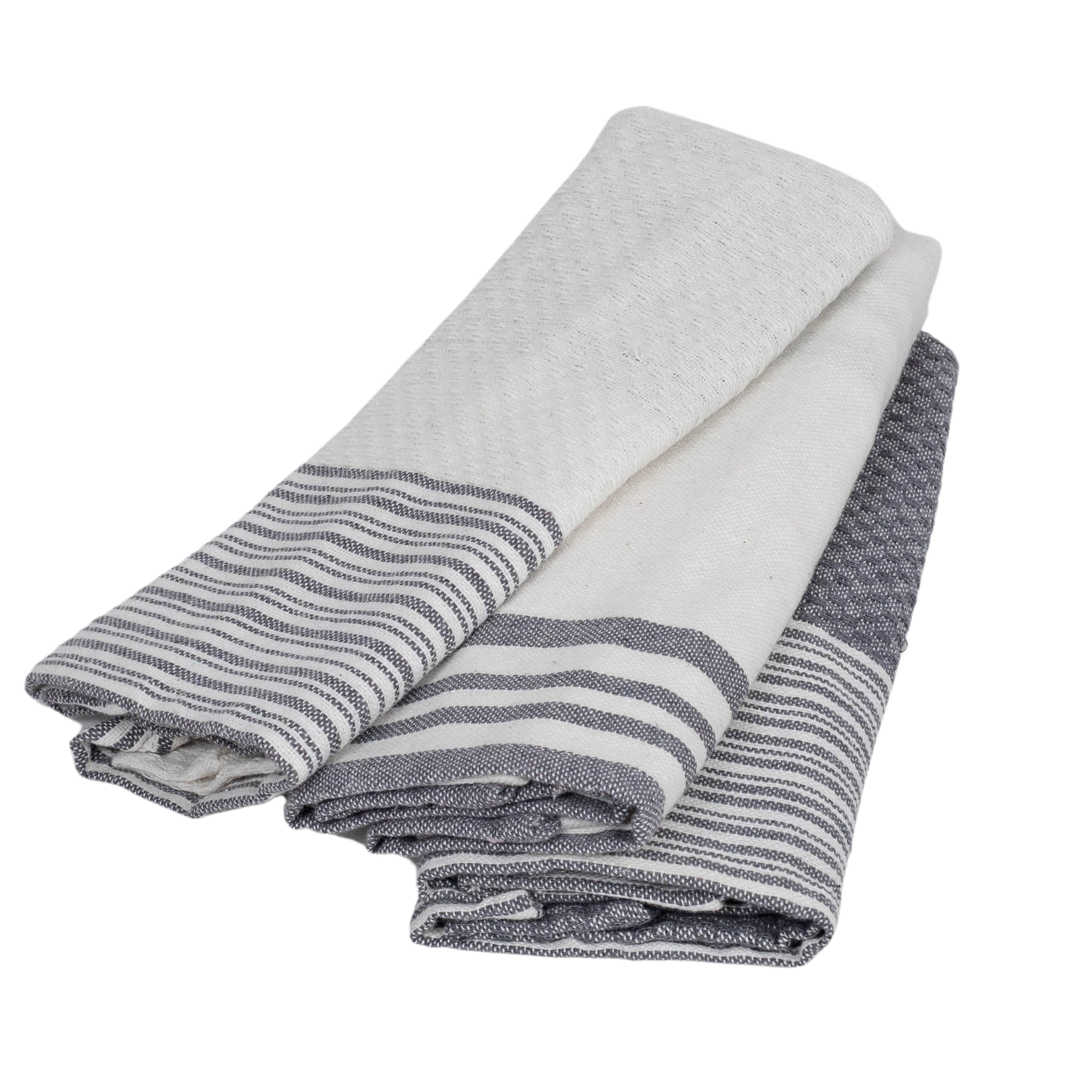 Torchon (X3) Coton 45X70 Mahdia Gris Moyen