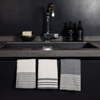 Torchon (X3) Coton 45X70 Mahdia Gris Moyen