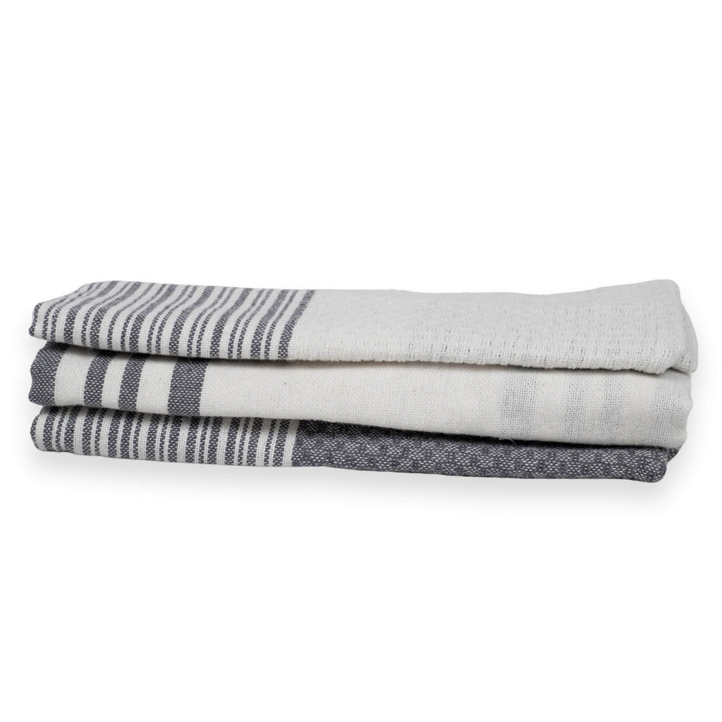 Torchon (X3) Coton 45X70 Mahdia Gris Moyen