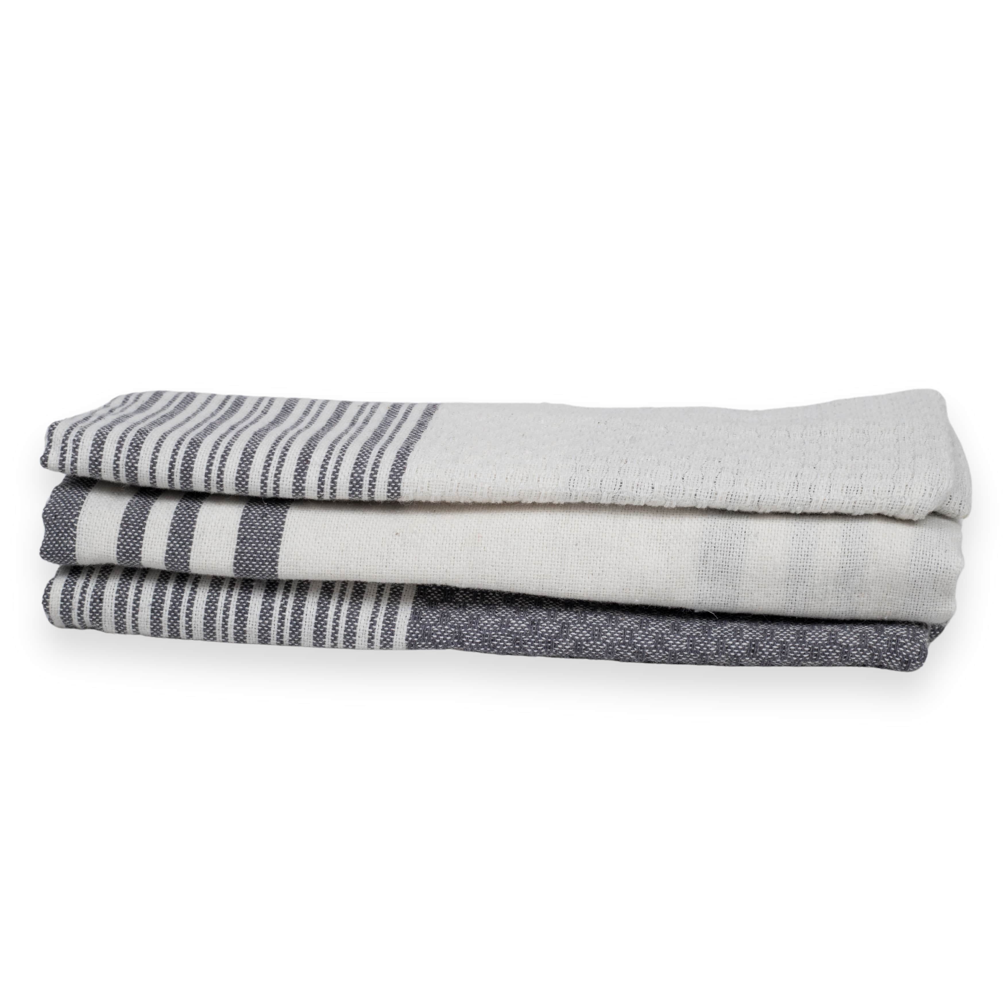 Torchon (X3) Coton 45X70 Mahdia Gris Moyen