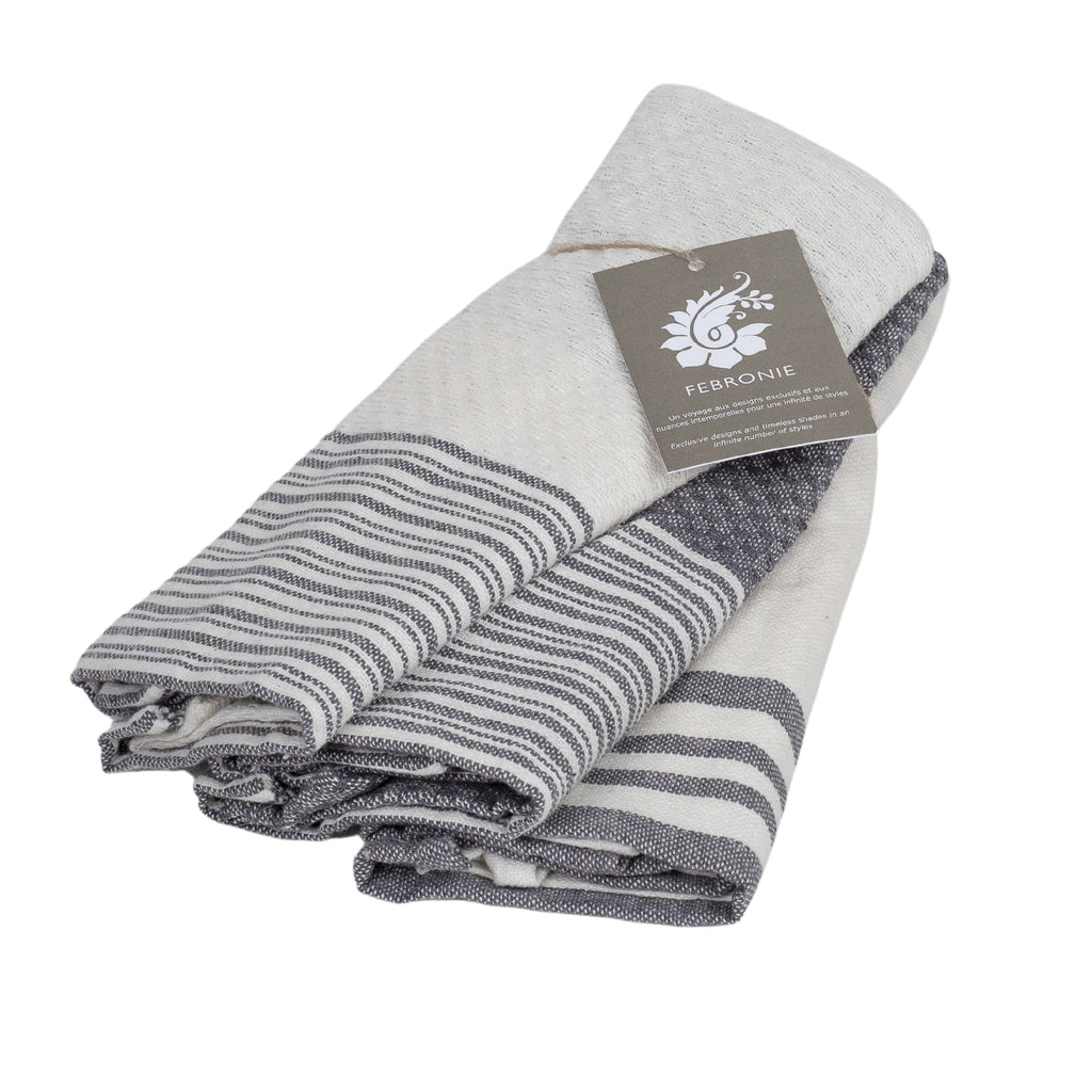 Torchon (X3) Coton 45X70 Mahdia Gris Moyen