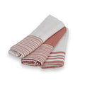 Set of 3 Cotton Tea Towels 45x70cm - Mahdia - Terracotta Red