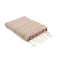 Honeycomb cotton fouta 100x200 HAMPTONS pale pink