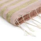 Honeycomb cotton fouta 100x200 HAMPTONS pale pink