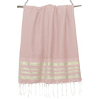 Honeycomb cotton fouta 100x200 HAMPTONS pale pink