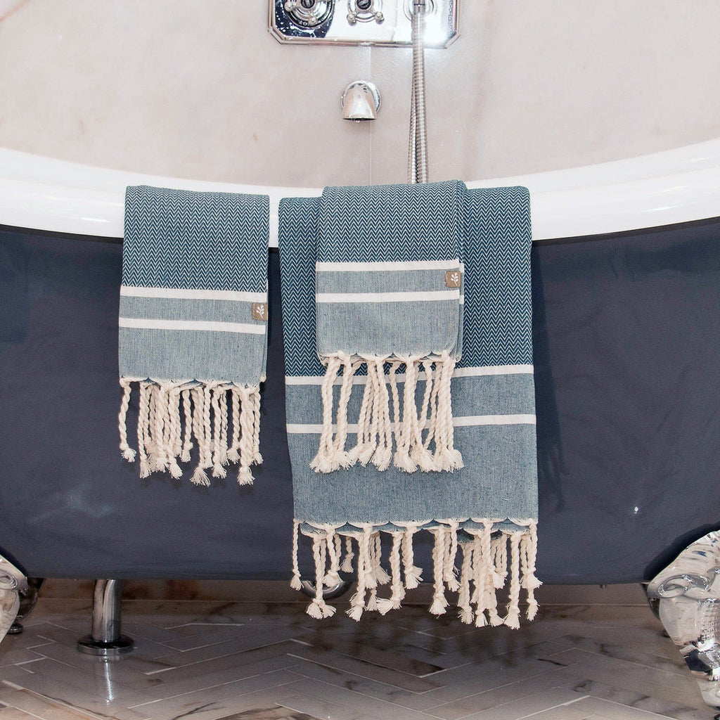 Bath Foutas 1 2 Stockholm - Petrol Blue - Cotton