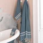 Bath Foutas 1 2 Stockholm - Petrol Blue - Cotton