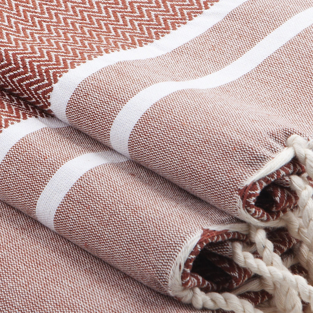 Foutas De Bain (1+2) Coton 100X200+2(50X80) Stockholm Tomette