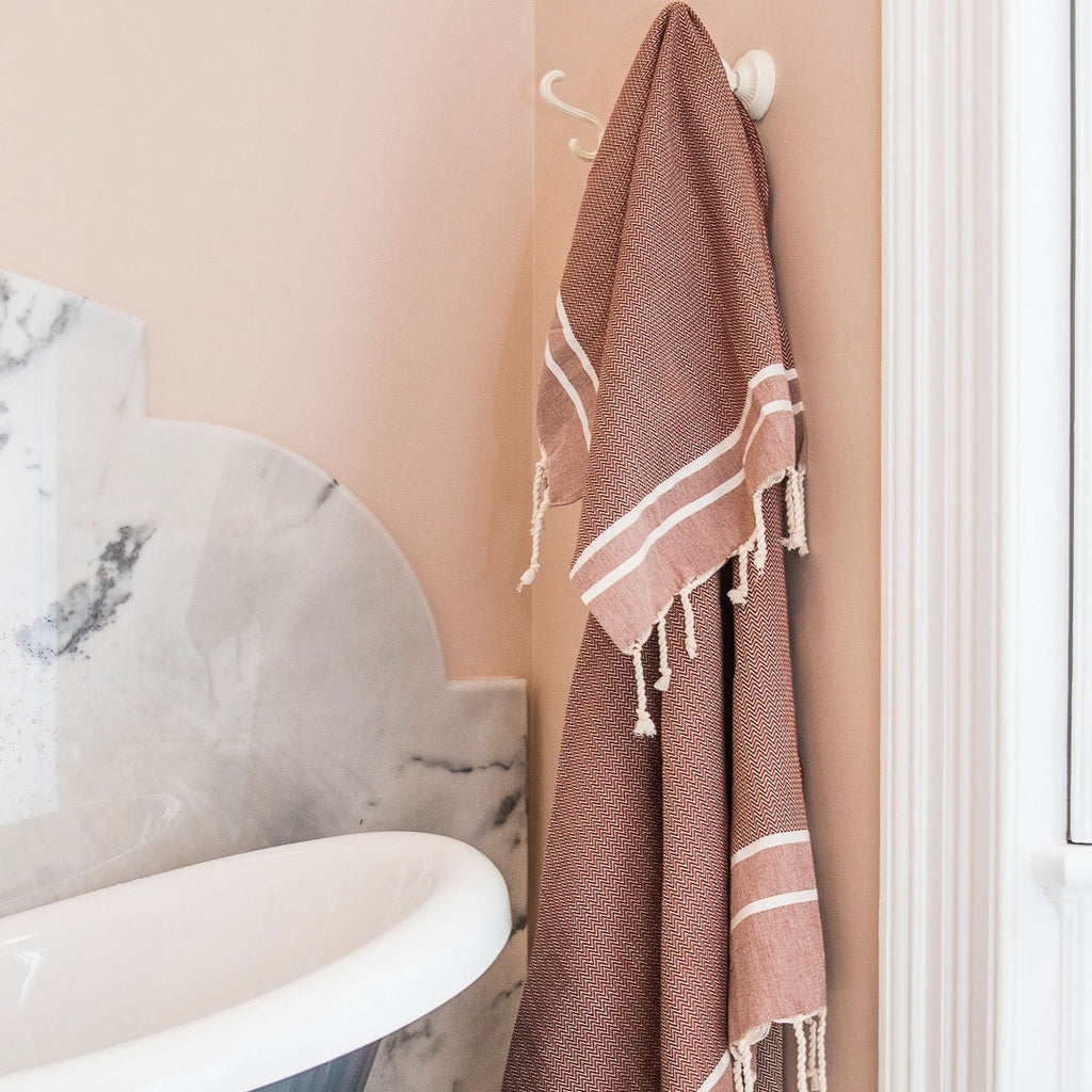 Foutas De Bain (1+2) Coton 100X200+2(50X80) Stockholm Tomette