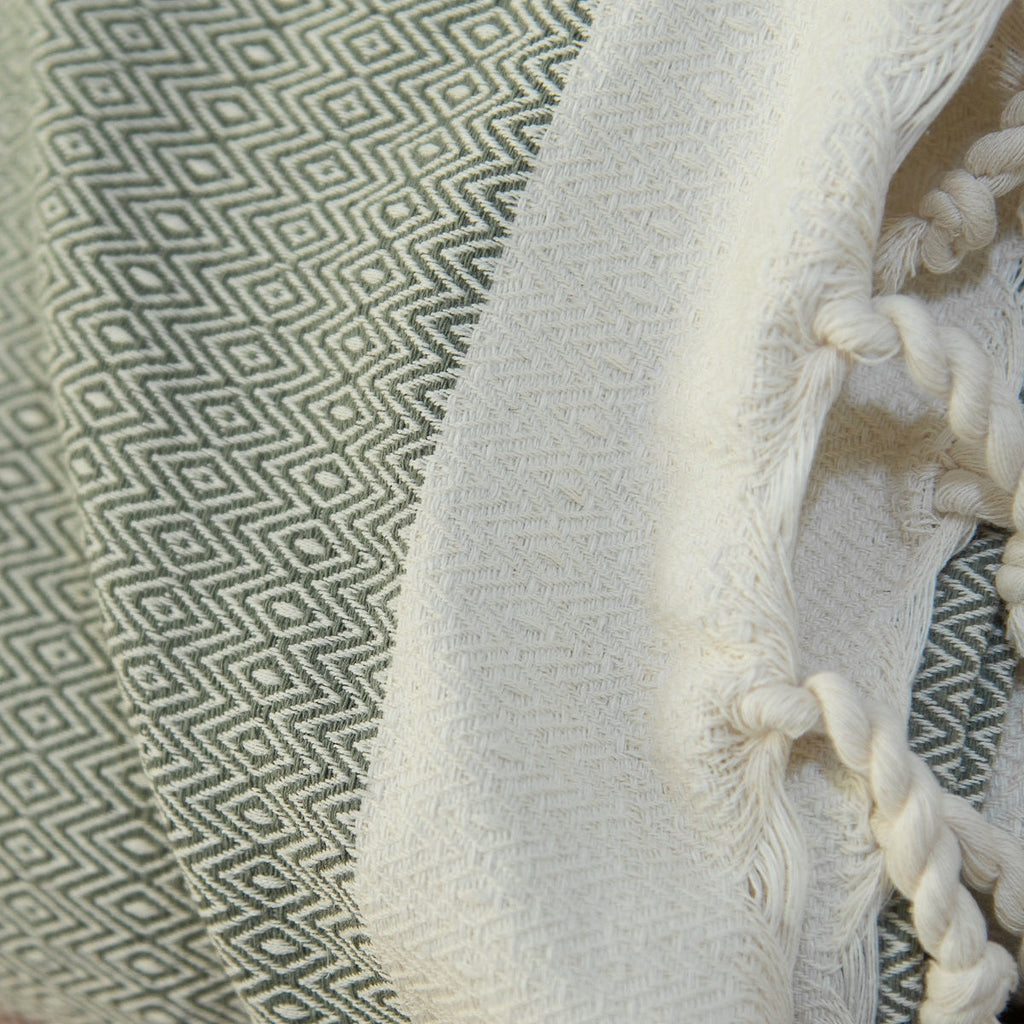 Courchevel - Plaid - Coton - Vert