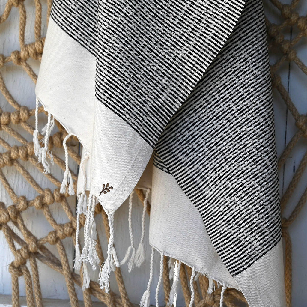 Fouta - Algodón - Negro - Rio