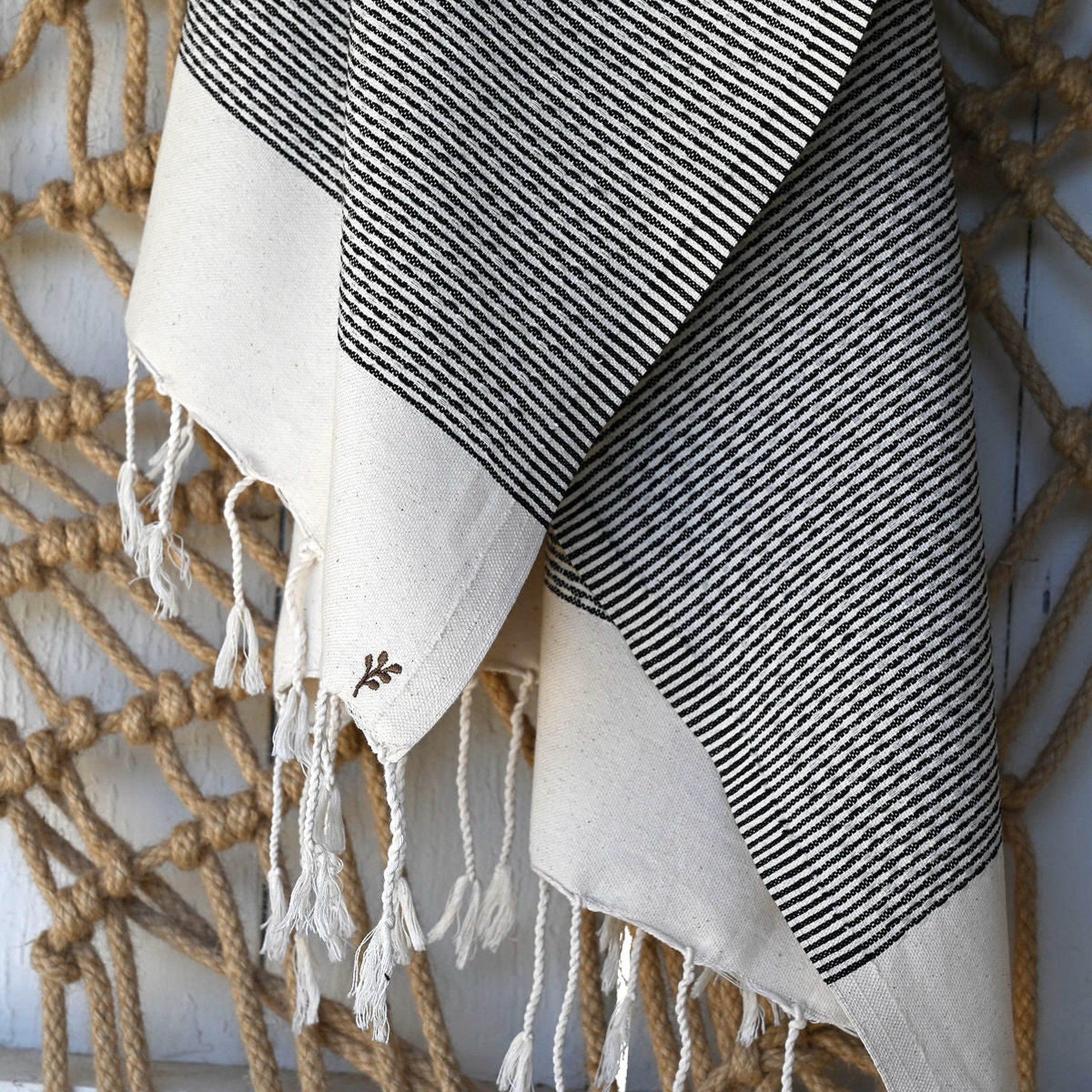Fouta - Algodón - Negro - Rio