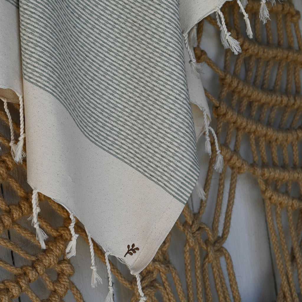 Fouta Rio - Verde Agua - Algodón