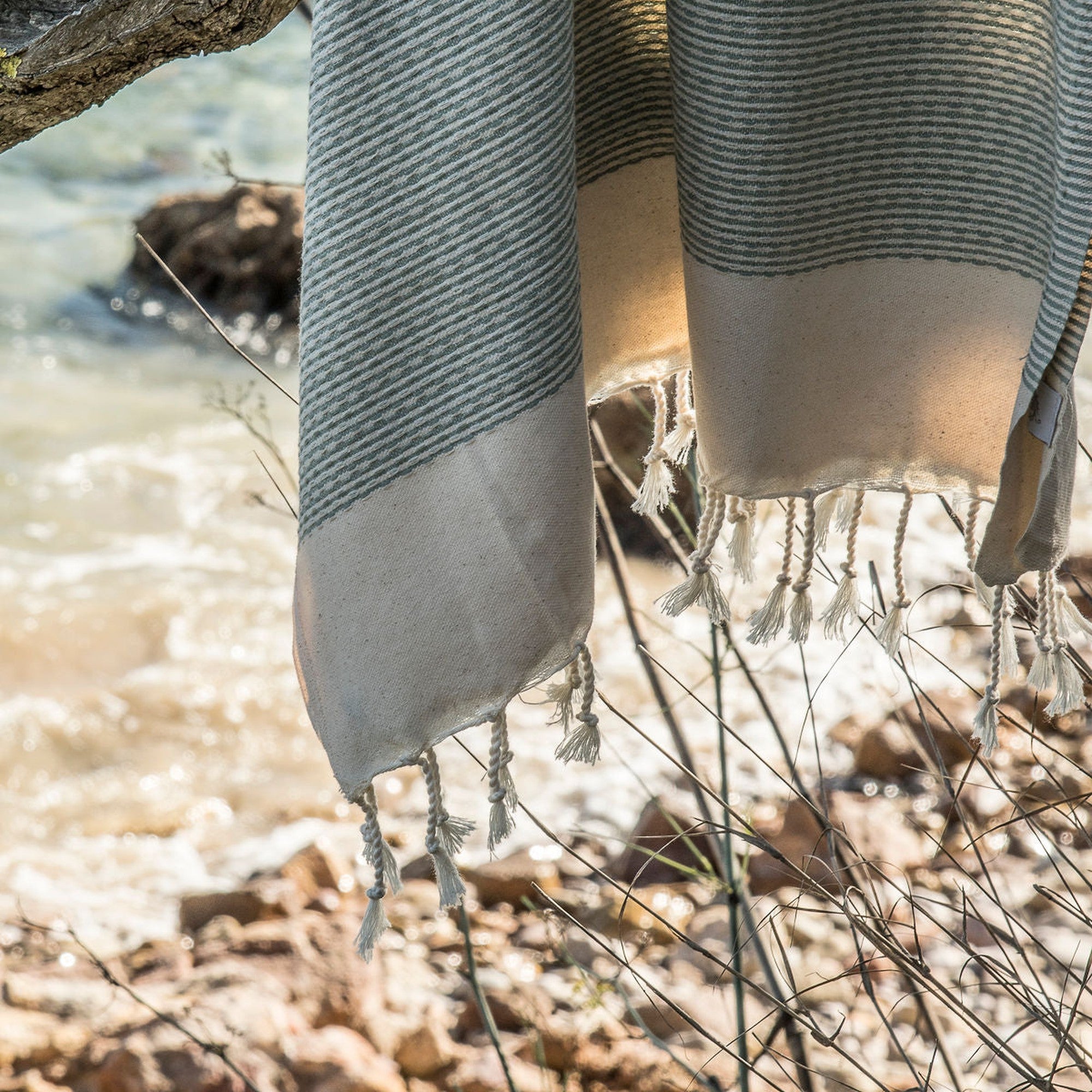 Fouta Rio - Verde Agua - Algodón