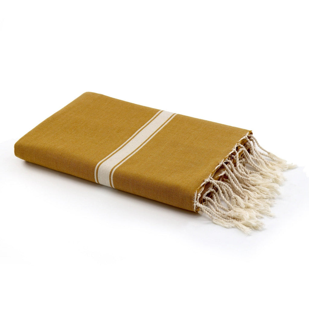 Fouta Coton 100X200 Marsa Jaune Moutarde