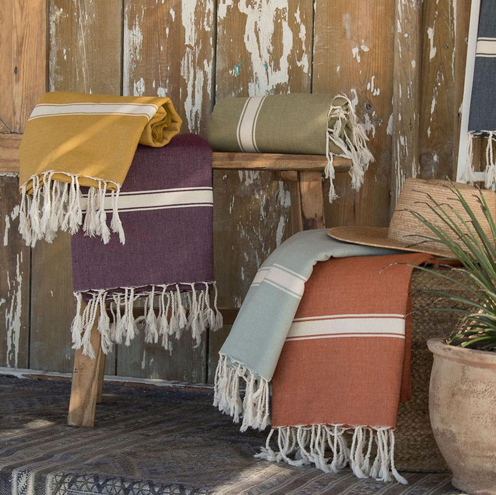 Fouta coton 100x200 MARSA prune