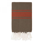 Fouta Bicolore Coton 100X200 St Tropez Moka / Écrevisse